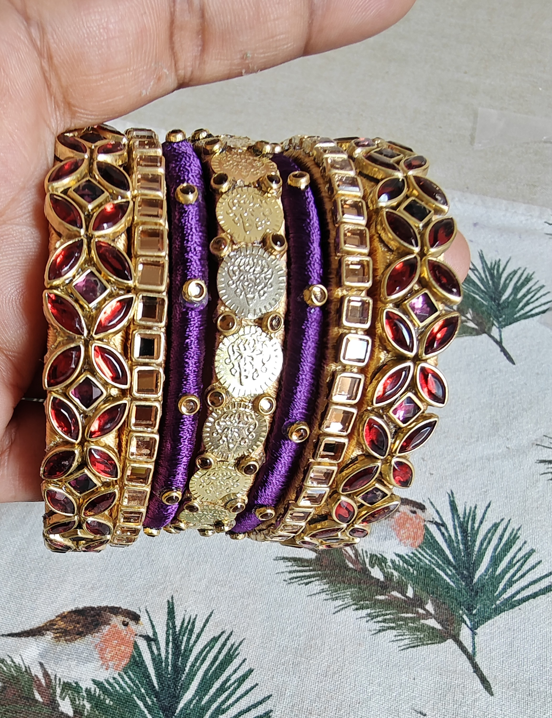 silk thread bangles set