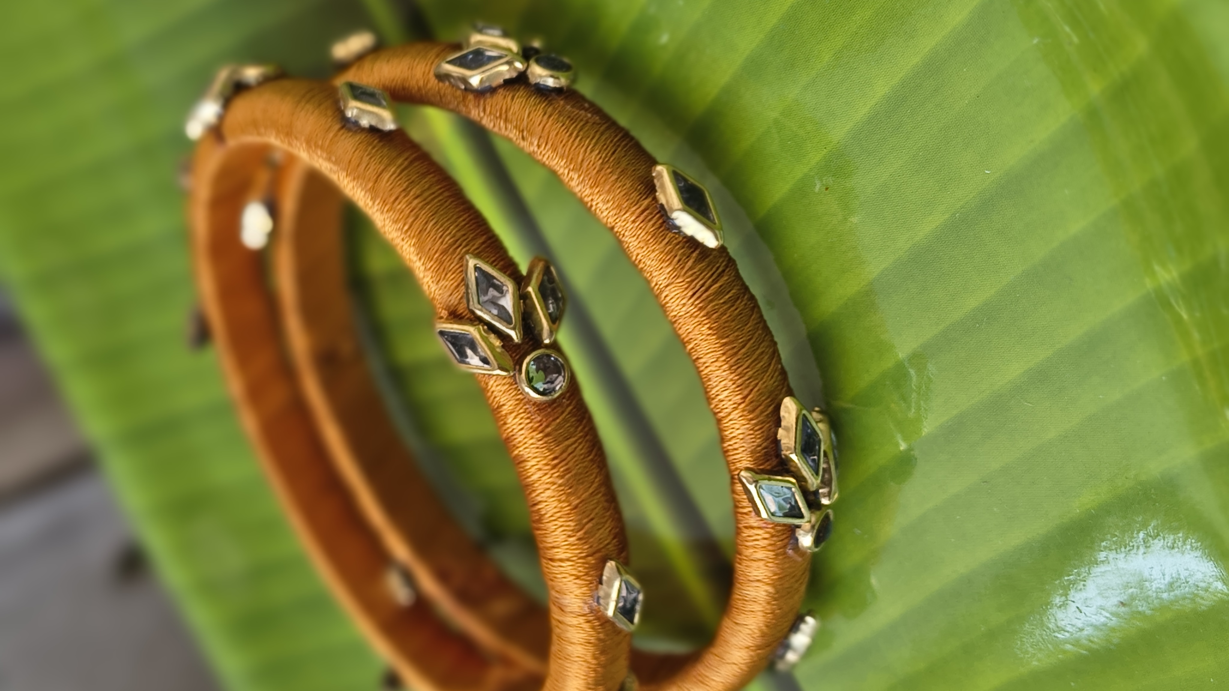 Gold kundan bangles 1