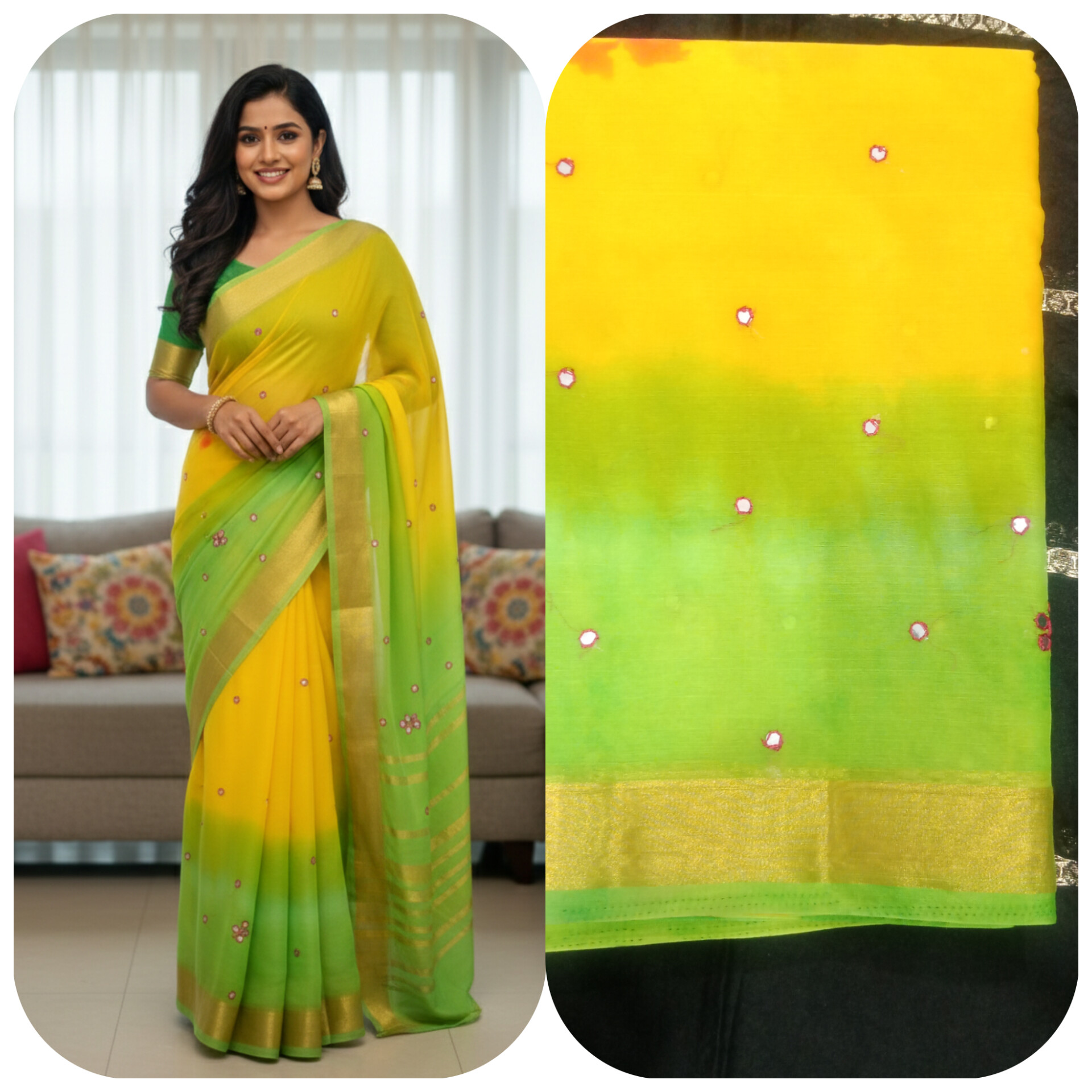 organza saree