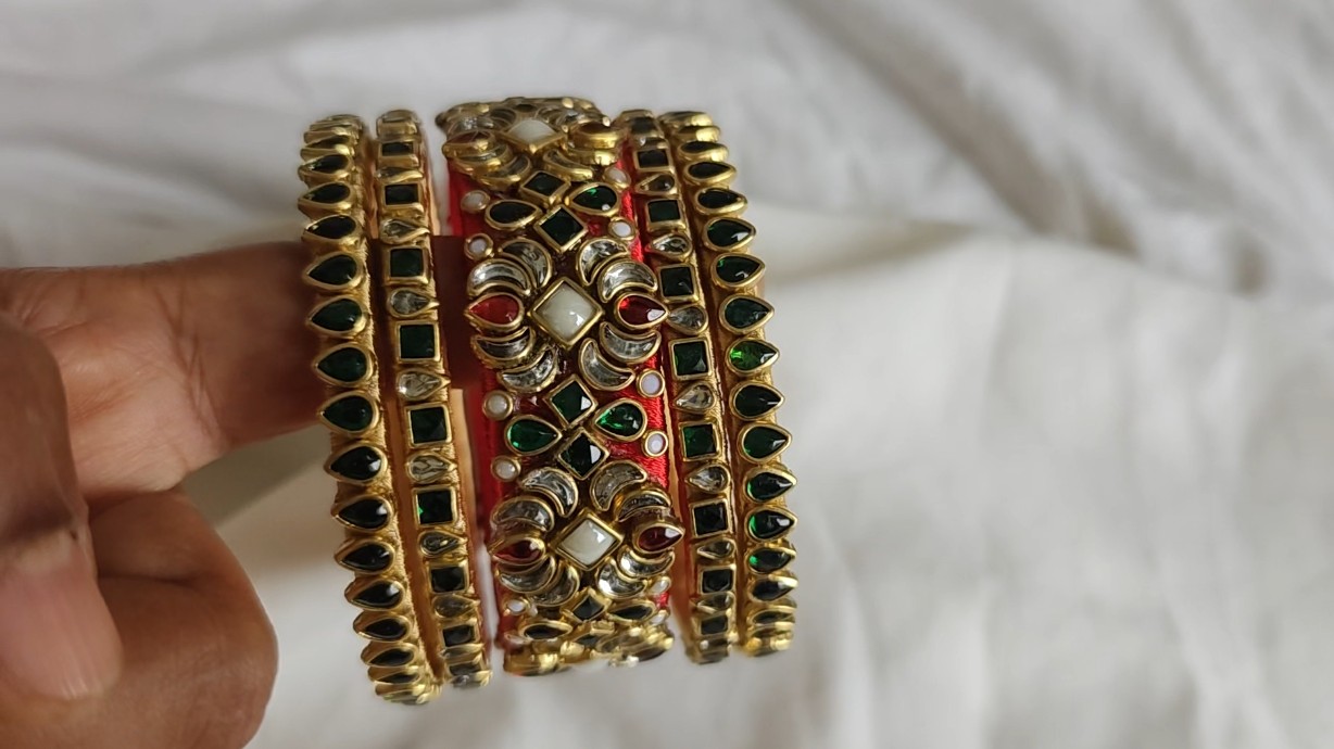 silk thread bangle set
