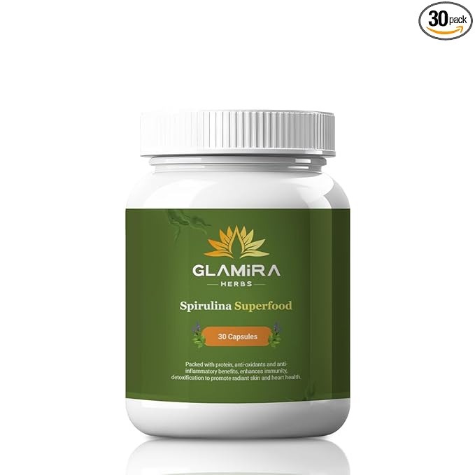 Spirulina Capsules -- To control Hairfall, Reduce blackspots, and Wrinkles on the face