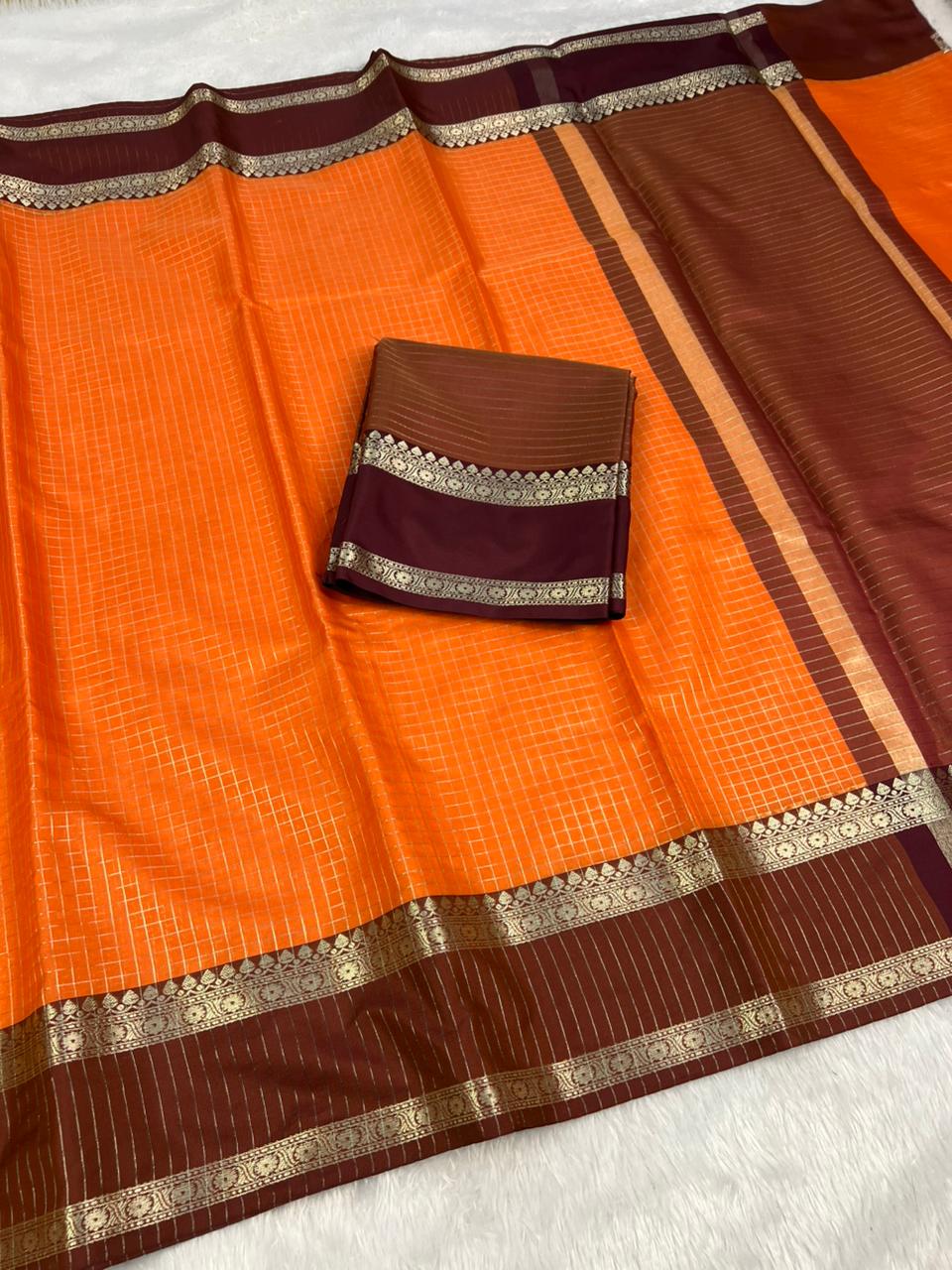 banarasi soft katan silk saree