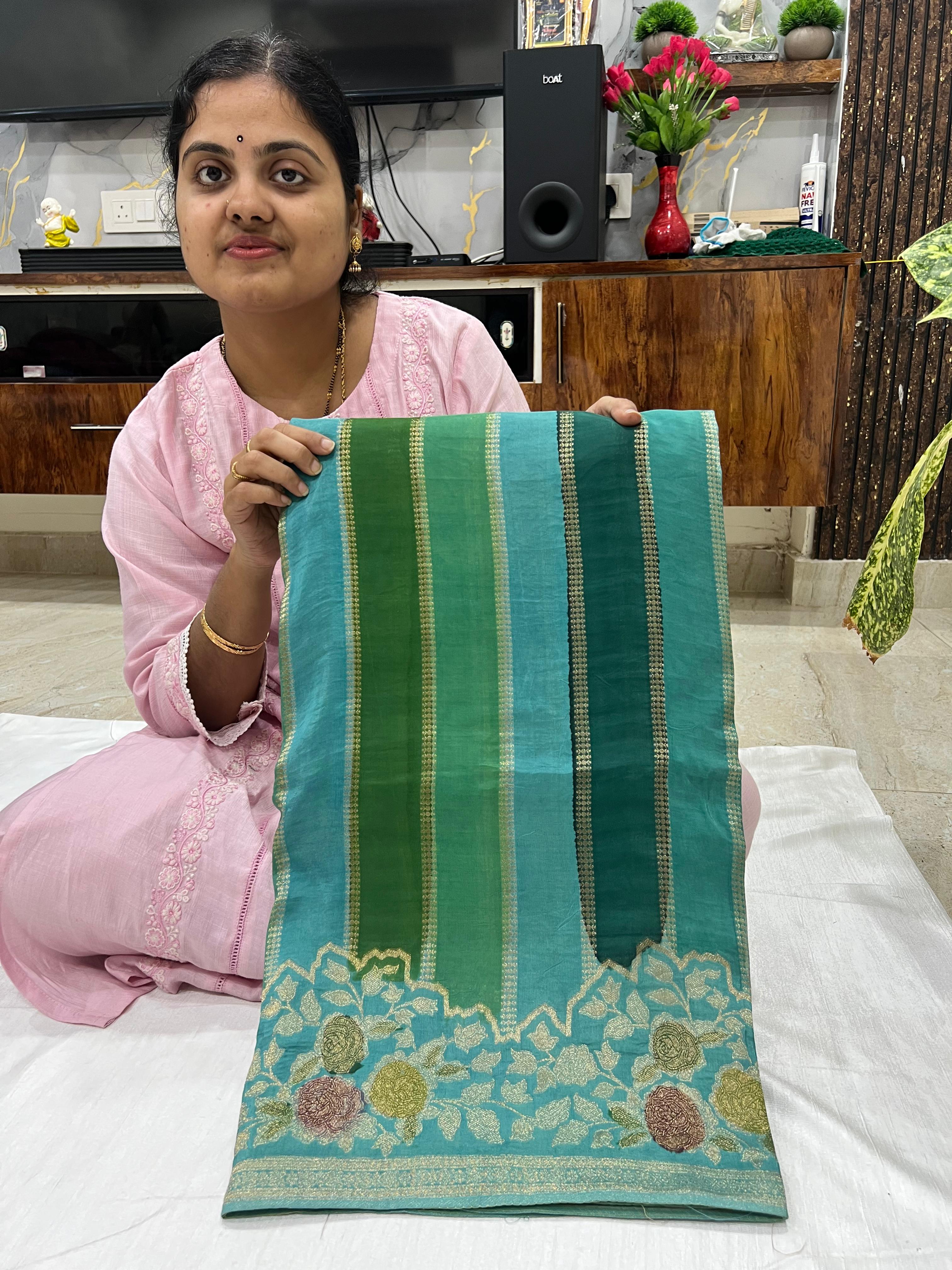 Banaras crepe silk saree