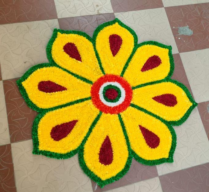 wool Rangoli Mat