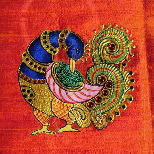 Tanjore painting on fabric