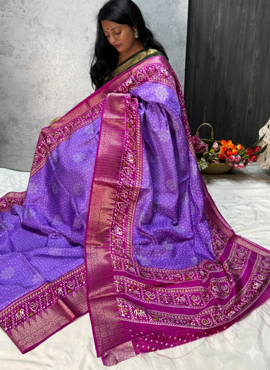 Bandini Ikat silk saree