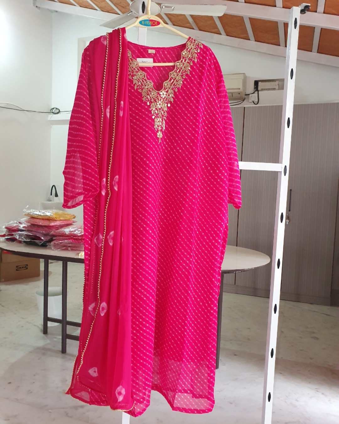 Elegant 3 Piece Georgette Suit Set with Embellishments