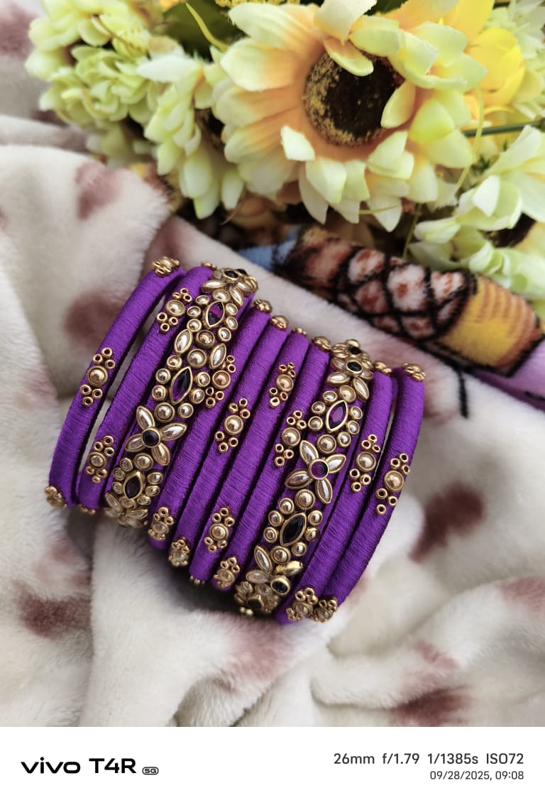 silk theard bangles,