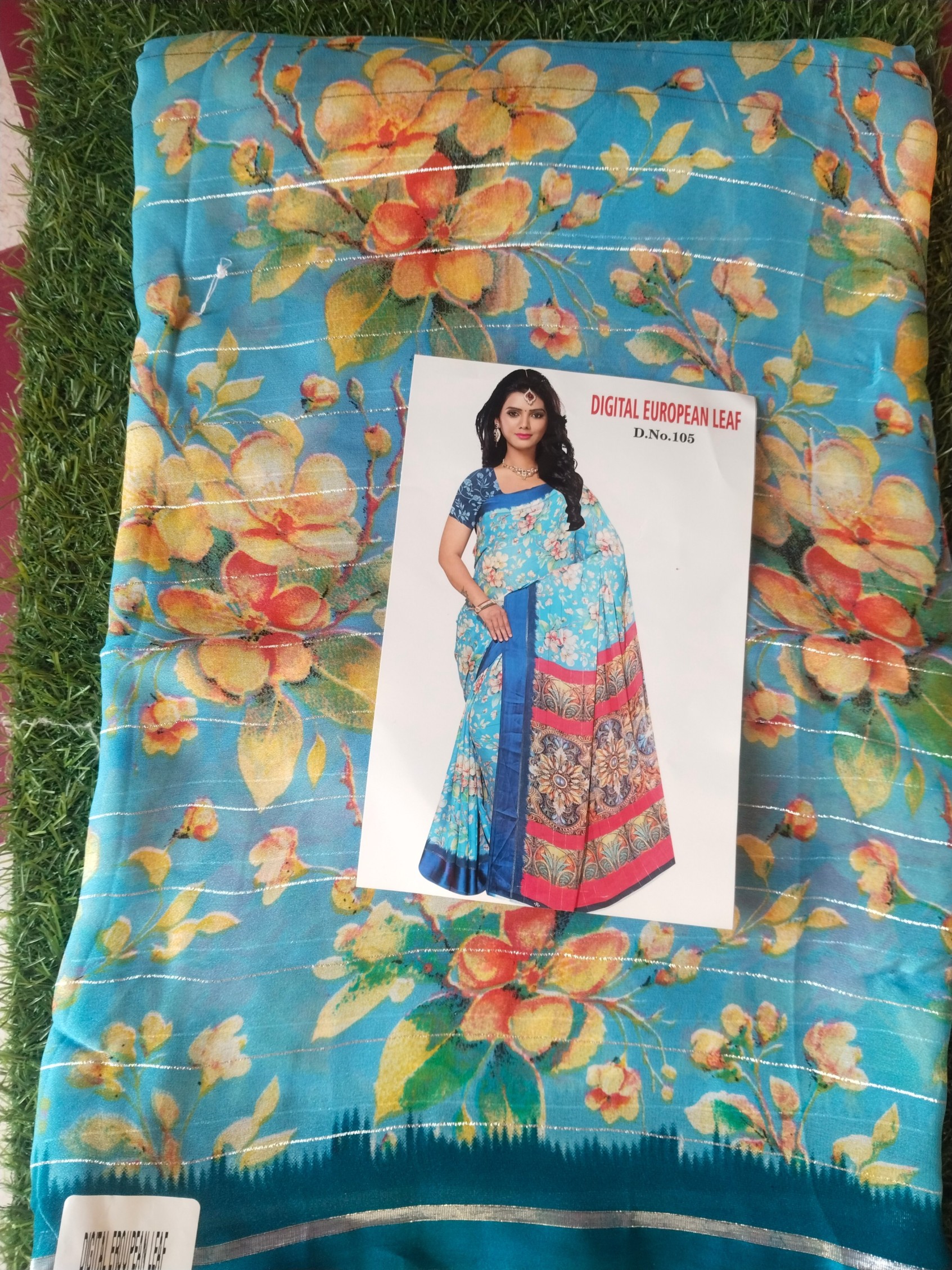 digital print georgette saree