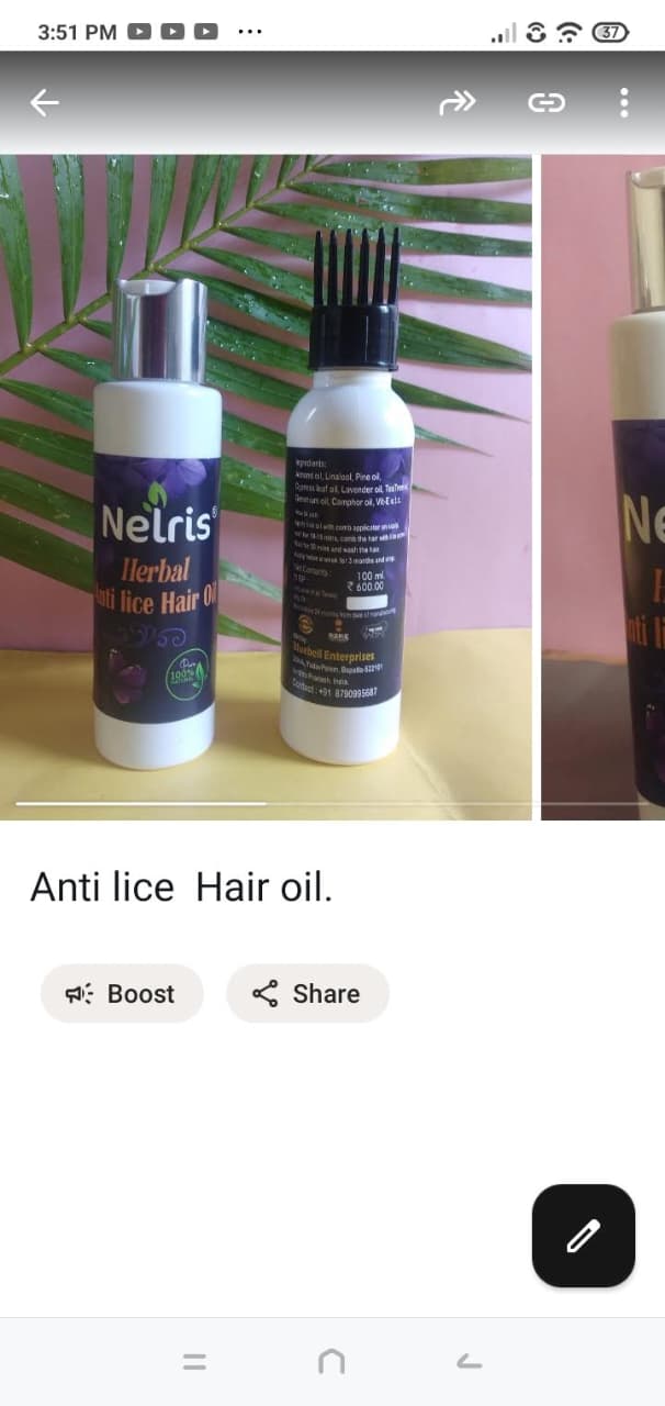 Anti lice oil