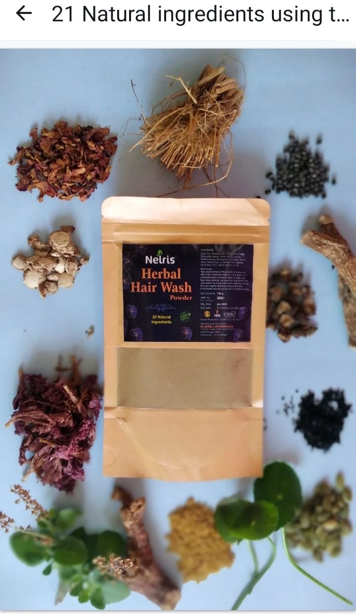 Herbal hair wash shampoo powder