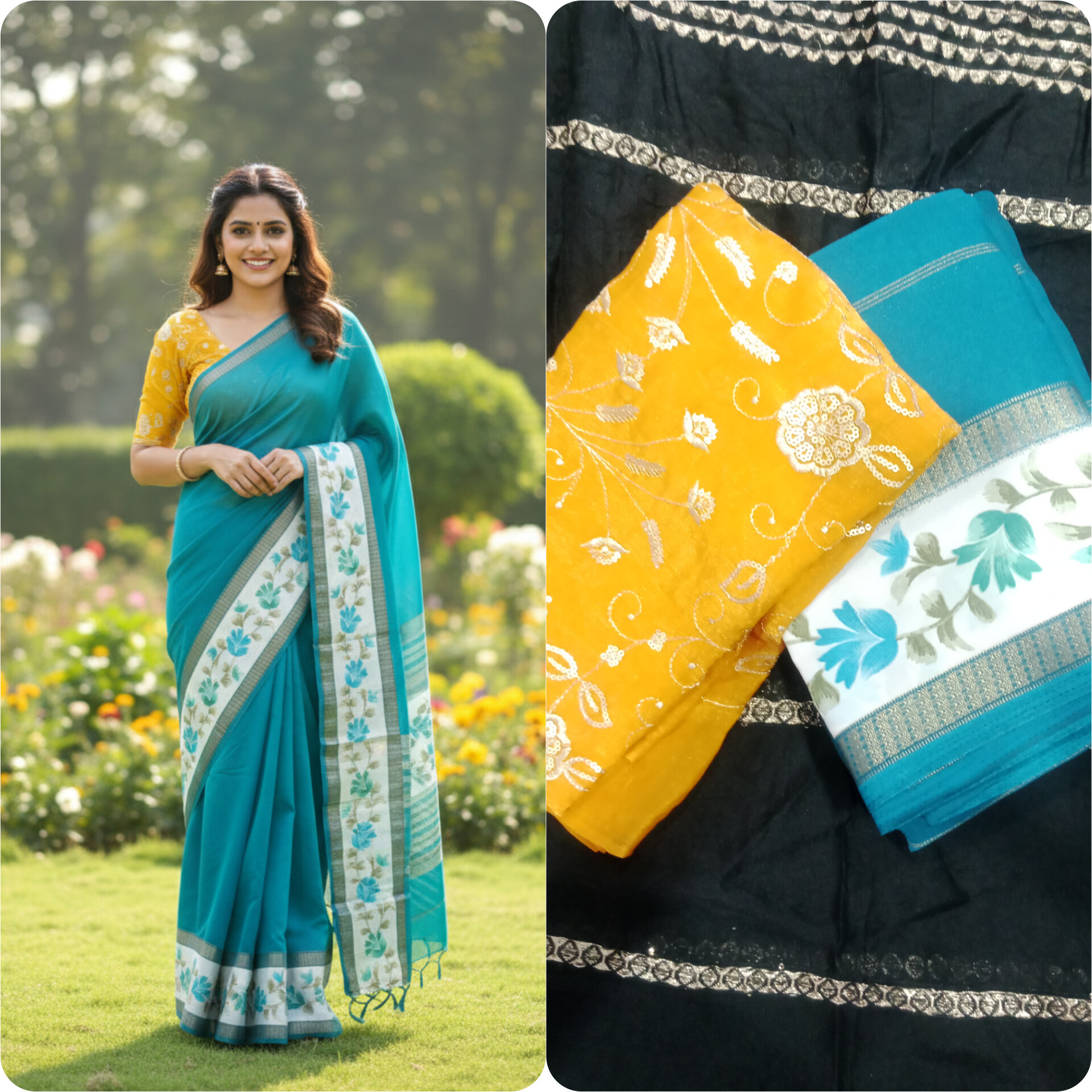 designer work blouse sarees