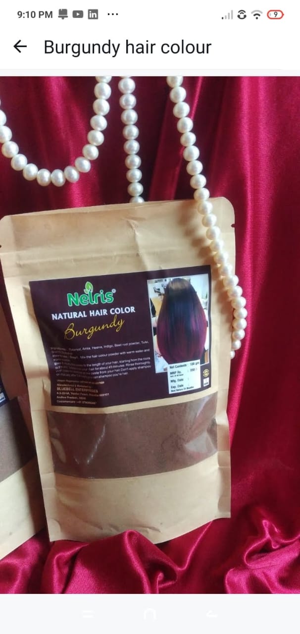 Burgundy Natural Hair colur