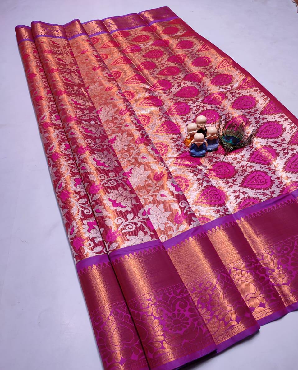 Grand wedding tissue silk saree Kanchipuram silk sarees