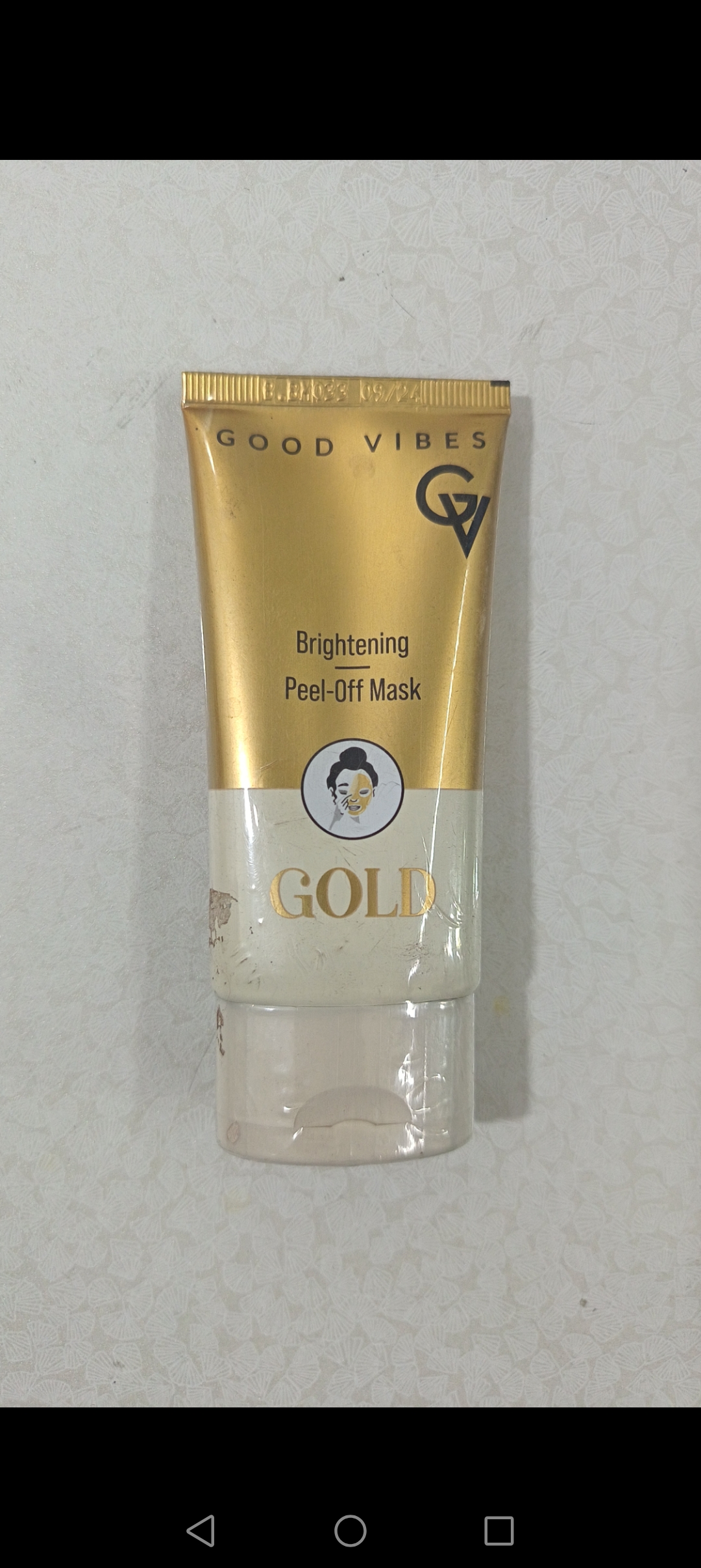 Good Vibes gold brightening peel off mask