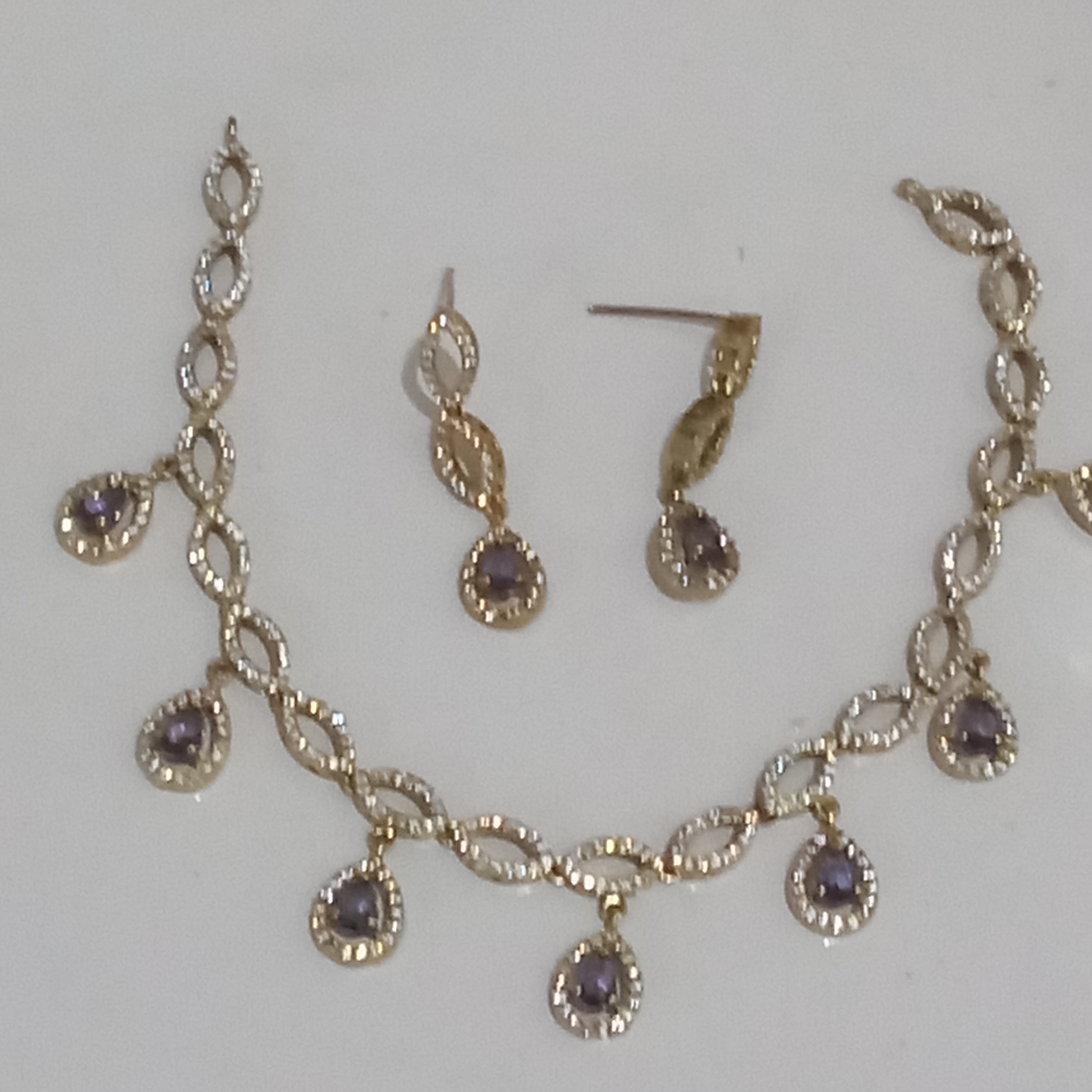 mehandhi polish beautiful neckless with earrings